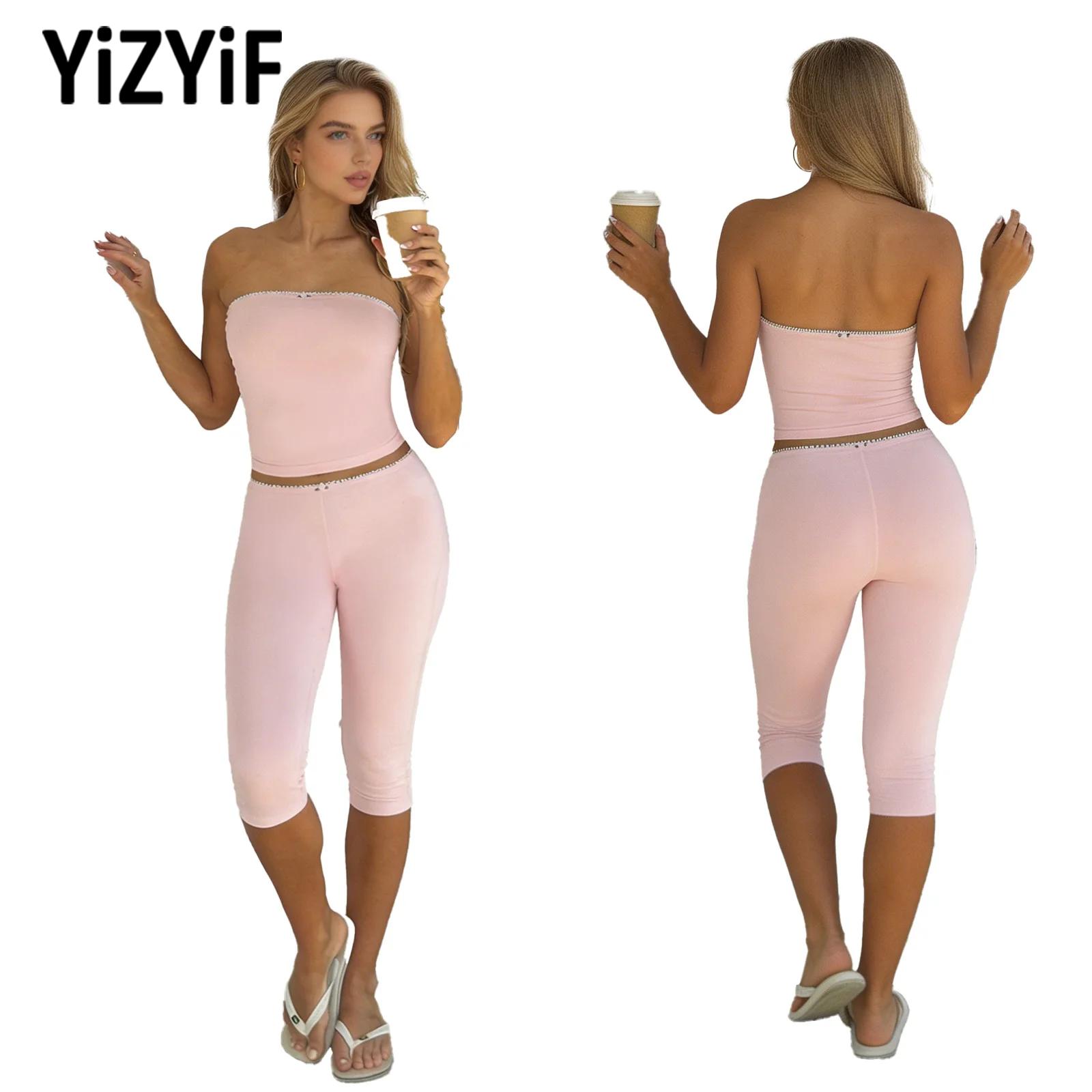 Youtube Yoga Pilates - Women Yoga Outfit Strapless Tube Top