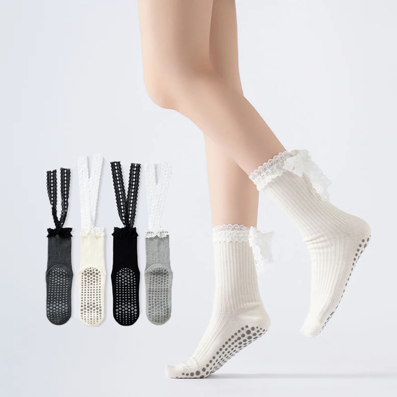 Youtube Yoga Pilates - Yoga Socks Women Cotton Silicone Non-slip