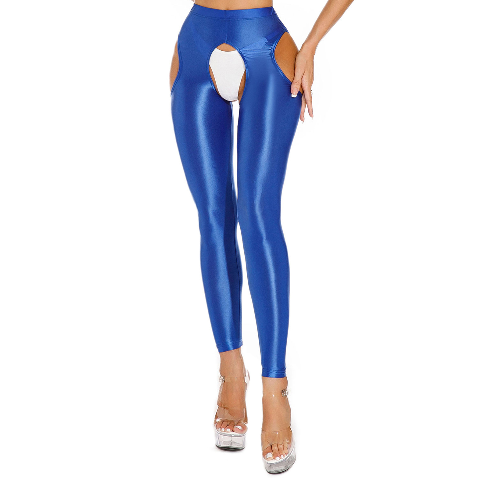 Womens Glossy Cutout Leggings  - Pilates Yoga Leggings recension och pris