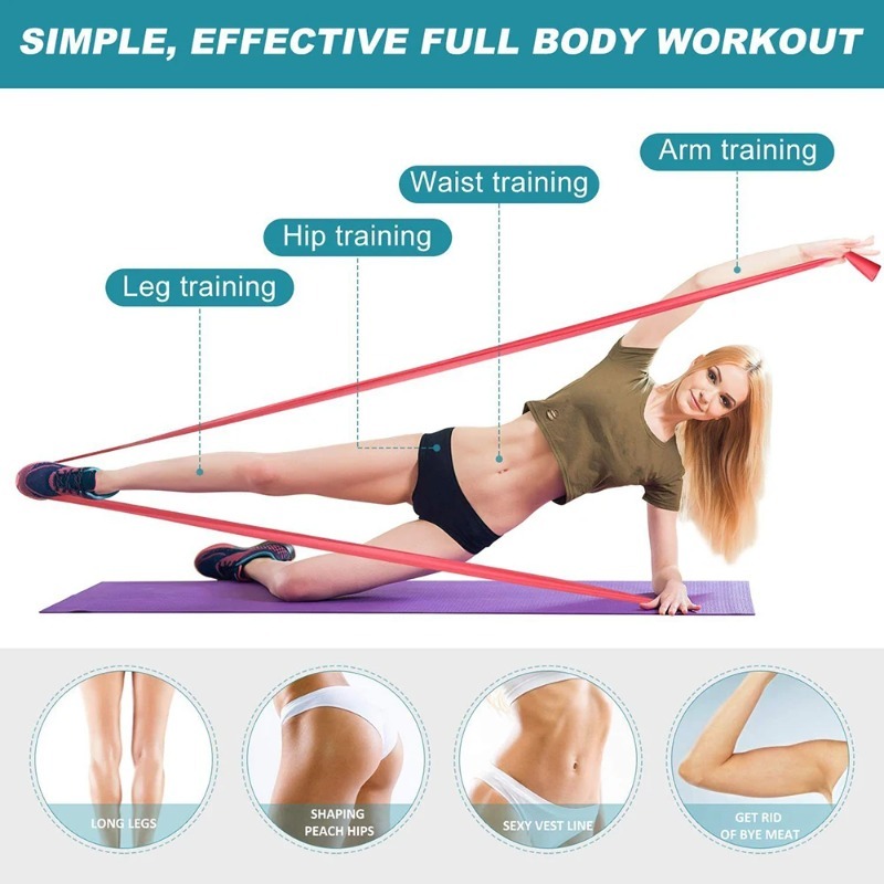 Natural Latex Resistance Bands - Pilates Yoga Board recension och pris