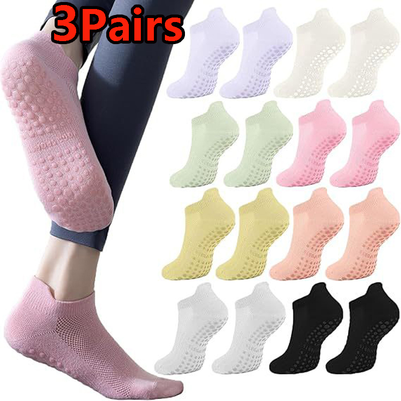 3 Pairs Yoga Socks for Women B - Youtube Yoga Pilates recension och pris