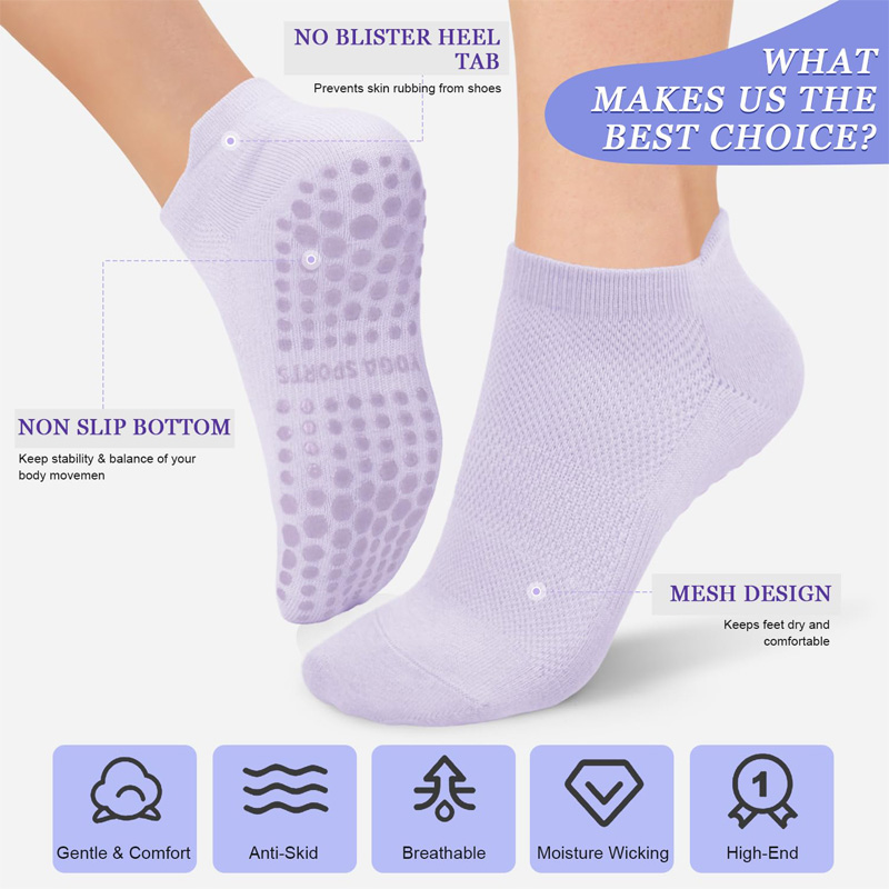 3 Pairs Yoga Socks for Women B - Youtube Yoga Pilates recension och pris