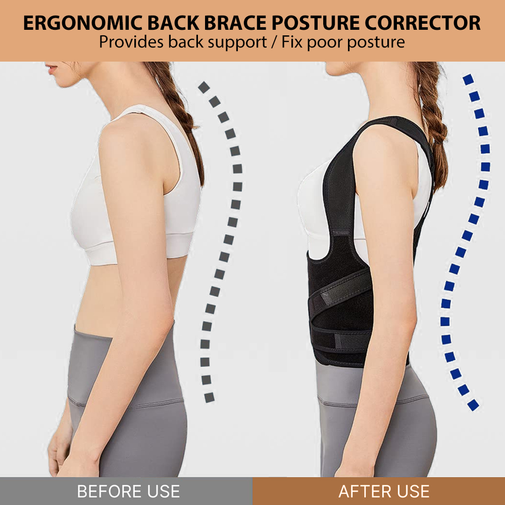 Back Brace and Posture Correct - Posture Pole Corrector recension och pris
