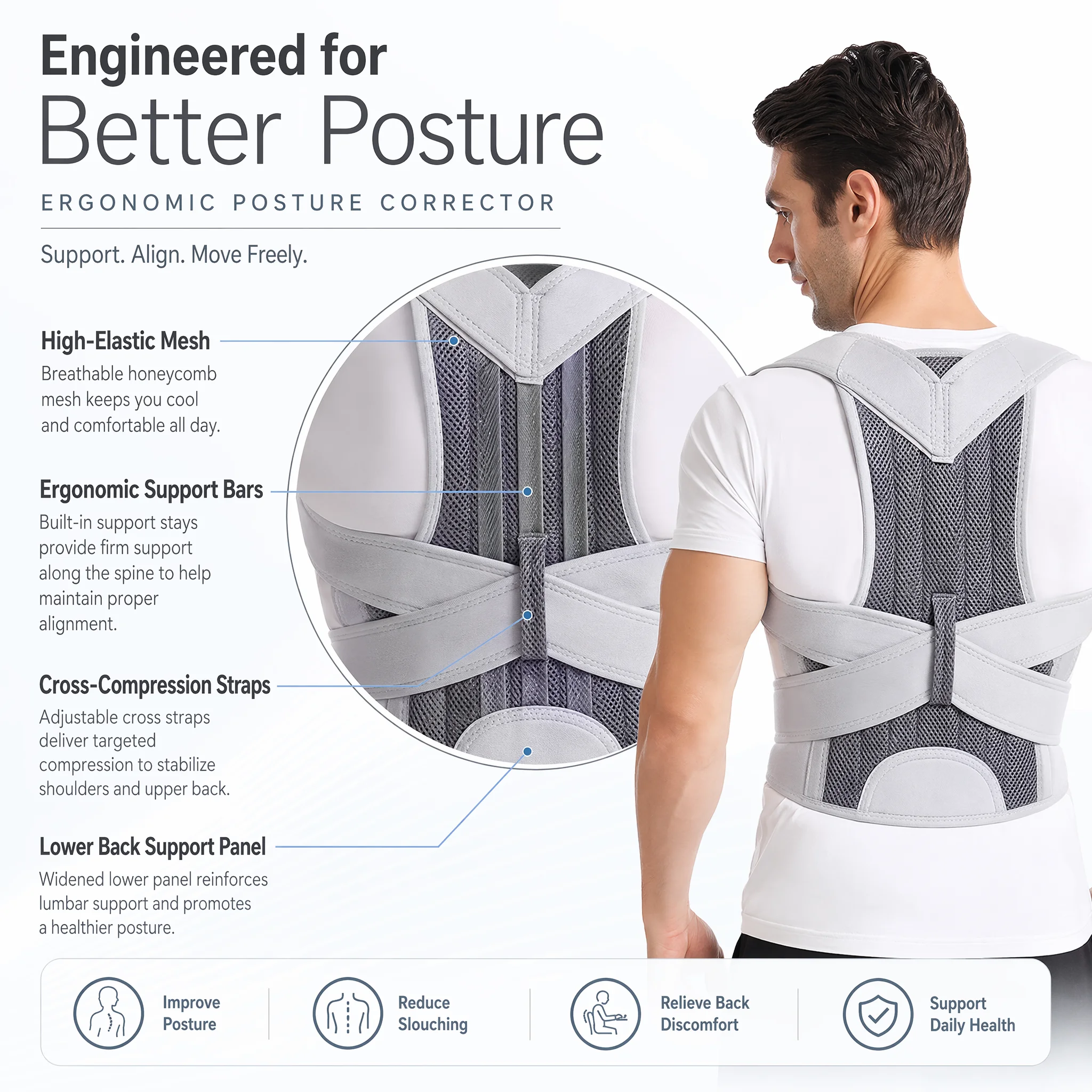 New Design Humpback Girdle Kee - Posture Pole Corrector recension och pris