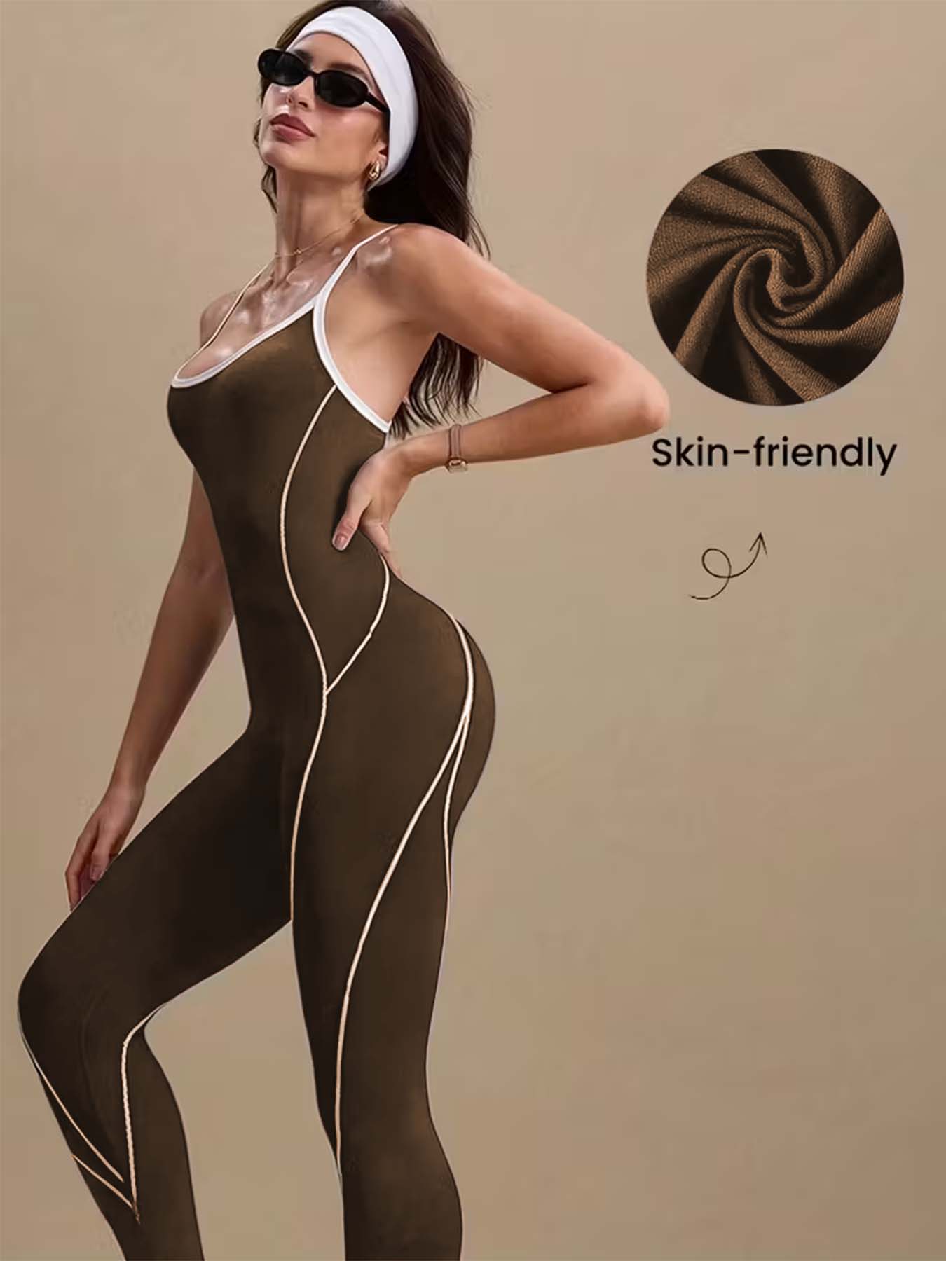 Women's Brown Tummy Control Yo - Pilates Ankle Strap recension och pris