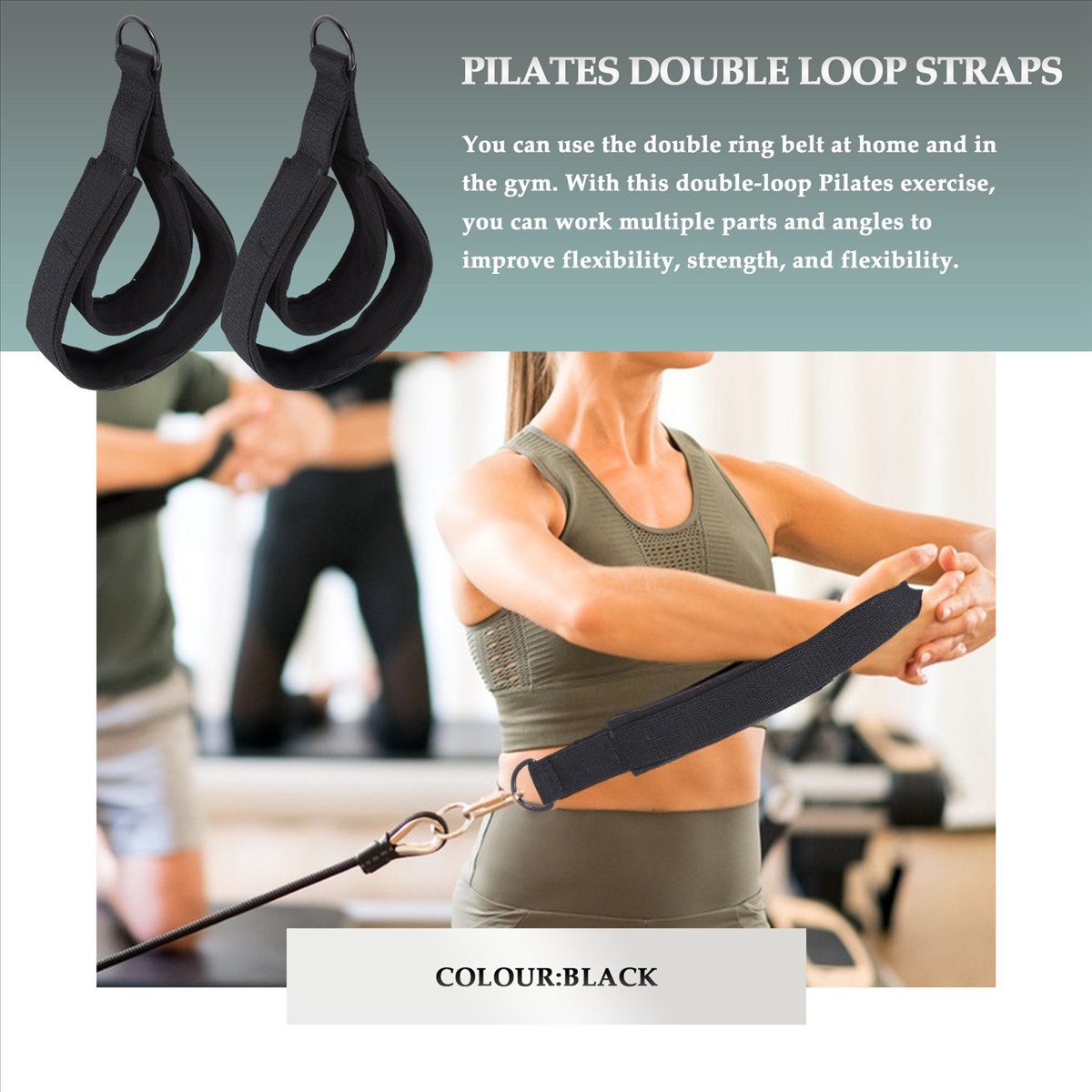 【STOCK】2PCS Pilates Double Loo - Pilates Ankle Strap recension och pris