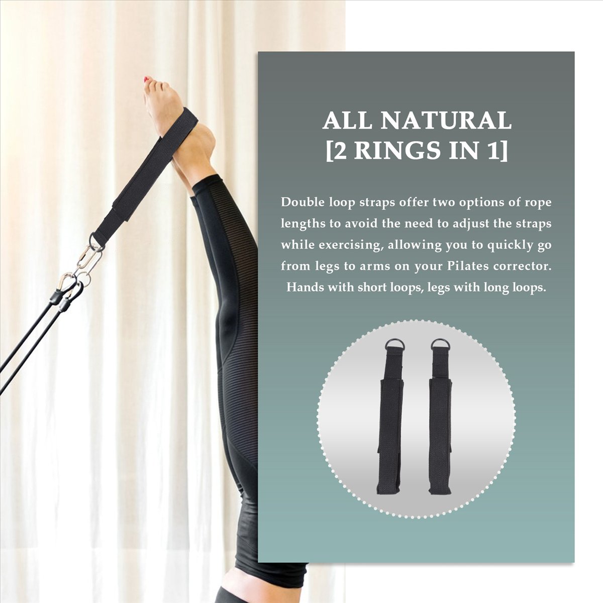 【STOCK】2PCS Pilates Double Loo - Pilates Ankle Strap recension och pris