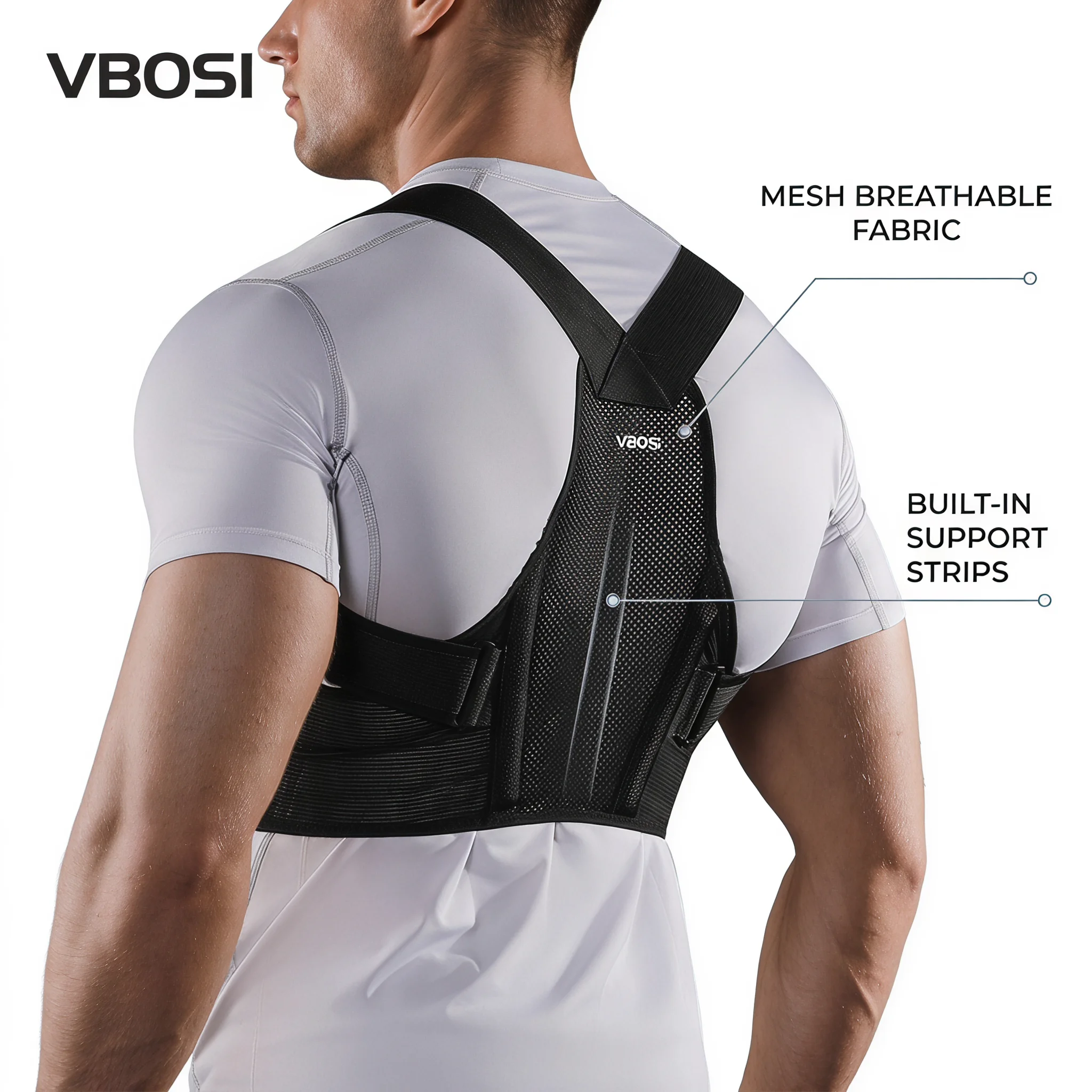 VBOSI Adjustable Posture Corre - Posture Pole Corrector recension och pris